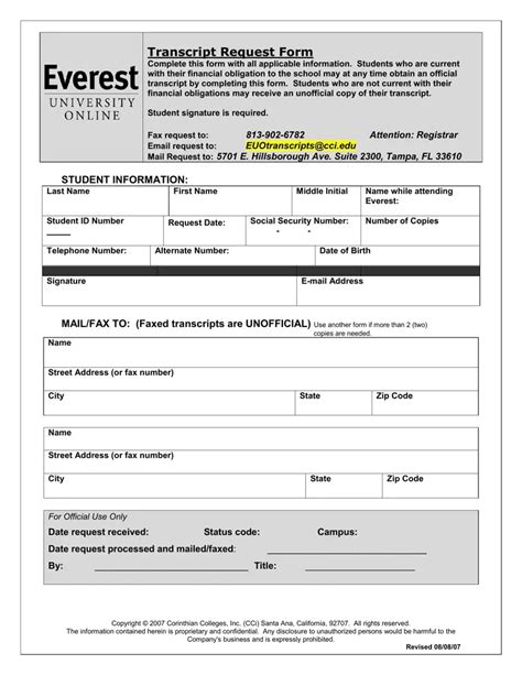 everest university transcript request|everest university online transcript request.